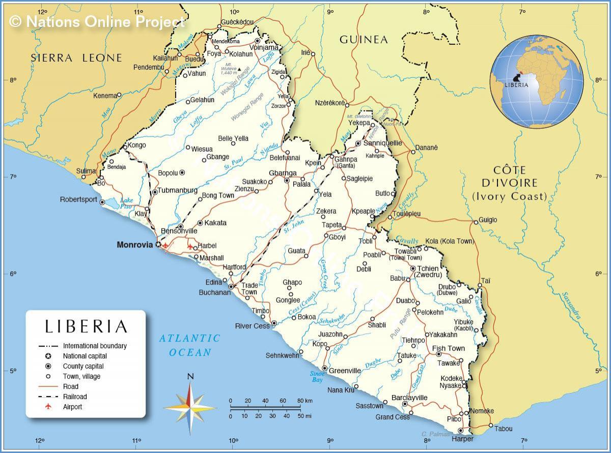 harta e Liberi afrikës perëndimore