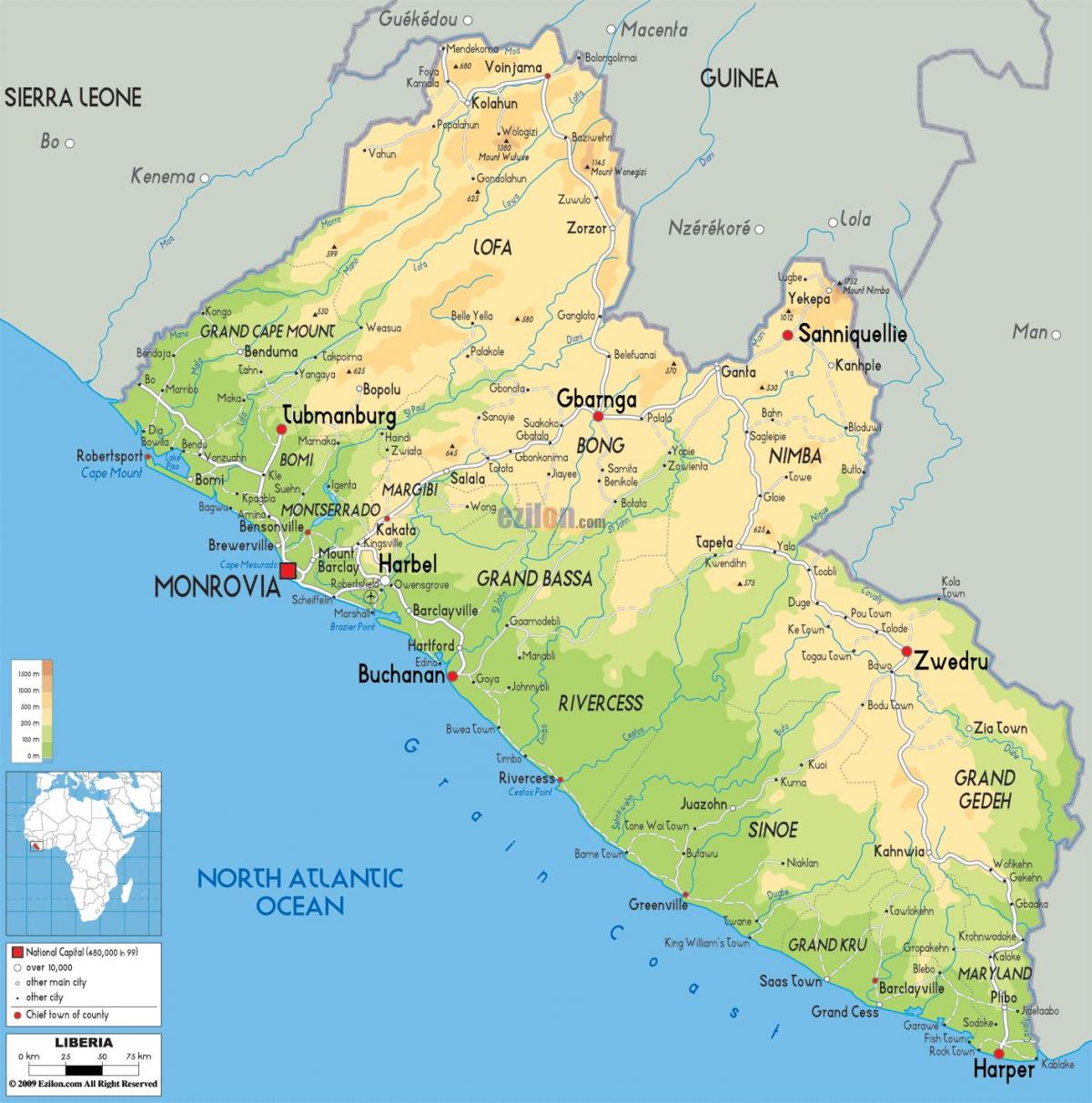 vizatoni hartën e Liberi