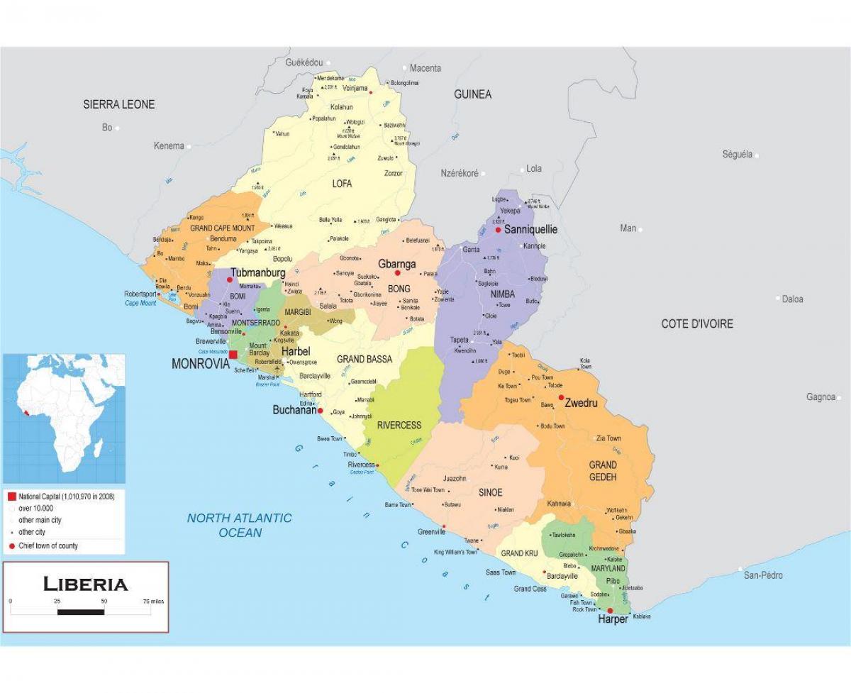 harta e vizatojnë harta politike e Liberi
