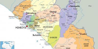 Në hartë politike të Liberi
